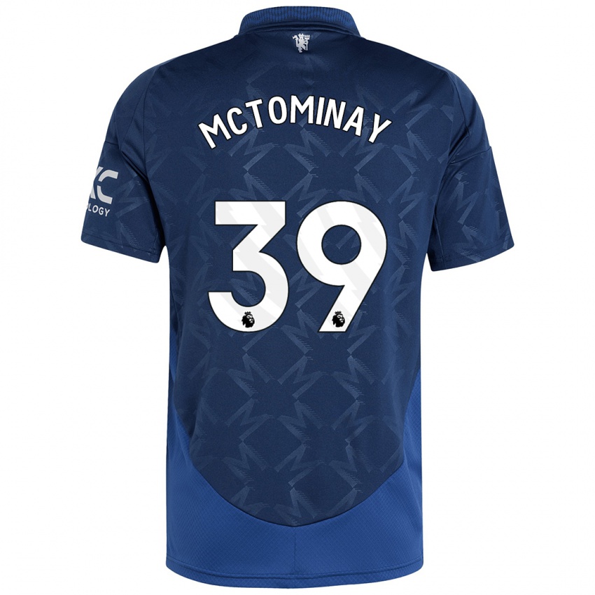 Mujer Camiseta Scott Mctominay #39 Índigo 2ª Equipación 2024/25 La Camisa México