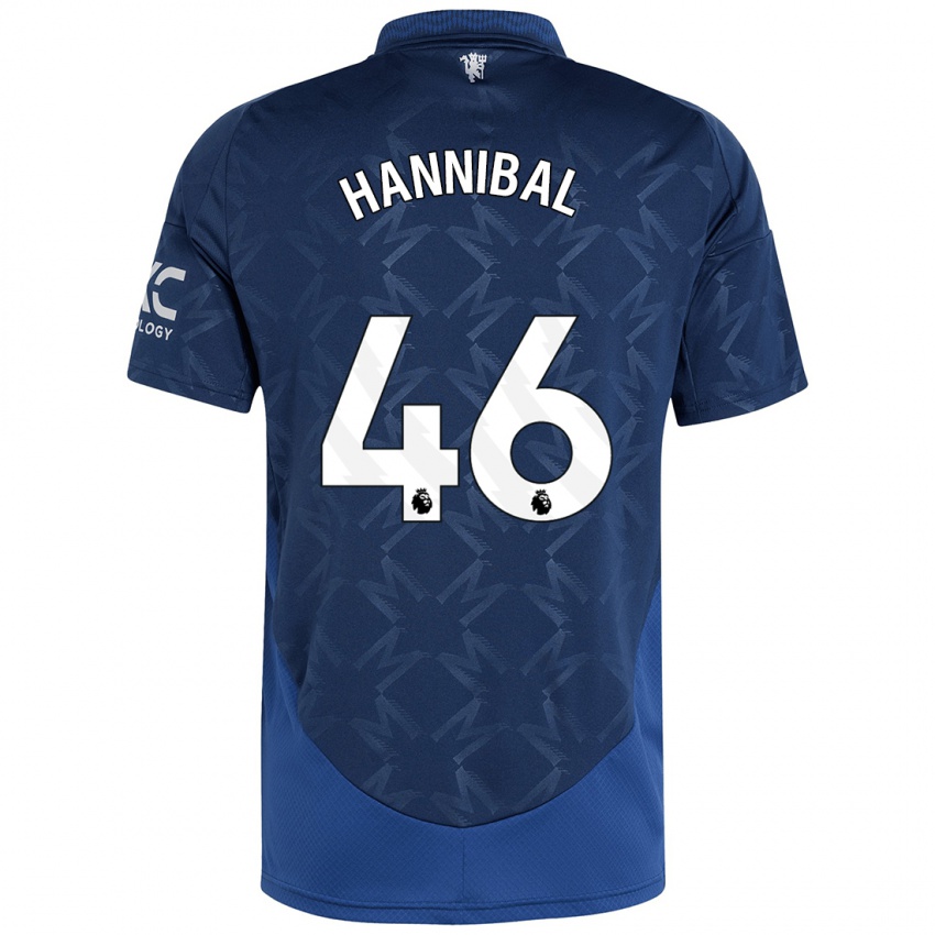 Mujer Camiseta Hannibal Mejbri #46 Índigo 2ª Equipación 2024/25 La Camisa México