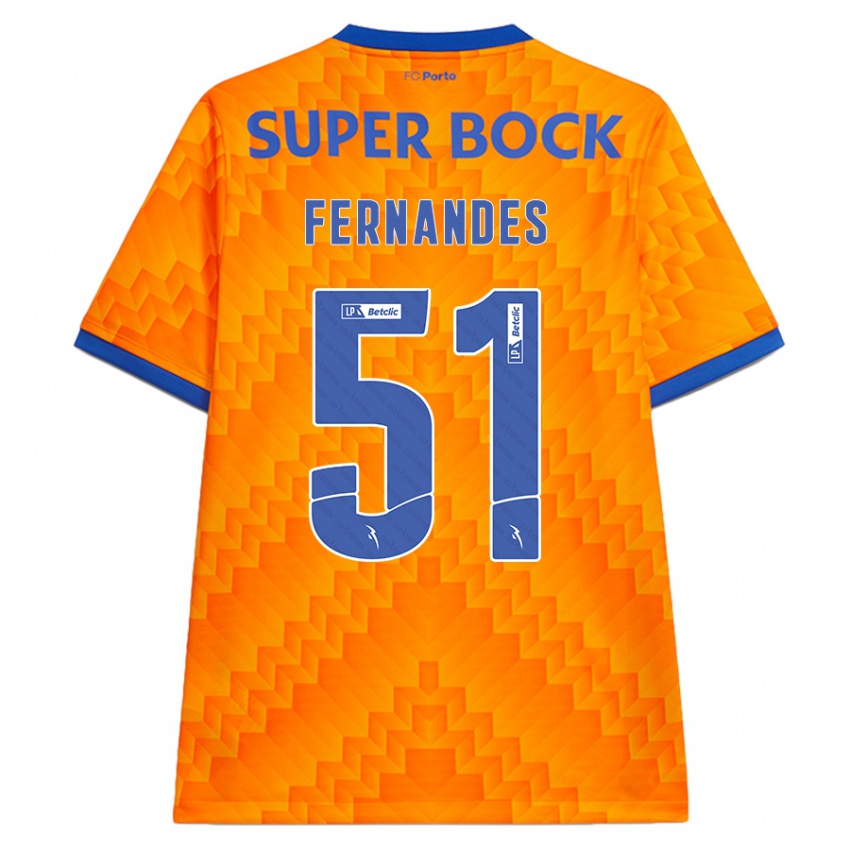 Mujer Camiseta Diogo Fernandes #51 Naranja 2ª Equipación 2024/25 La Camisa México