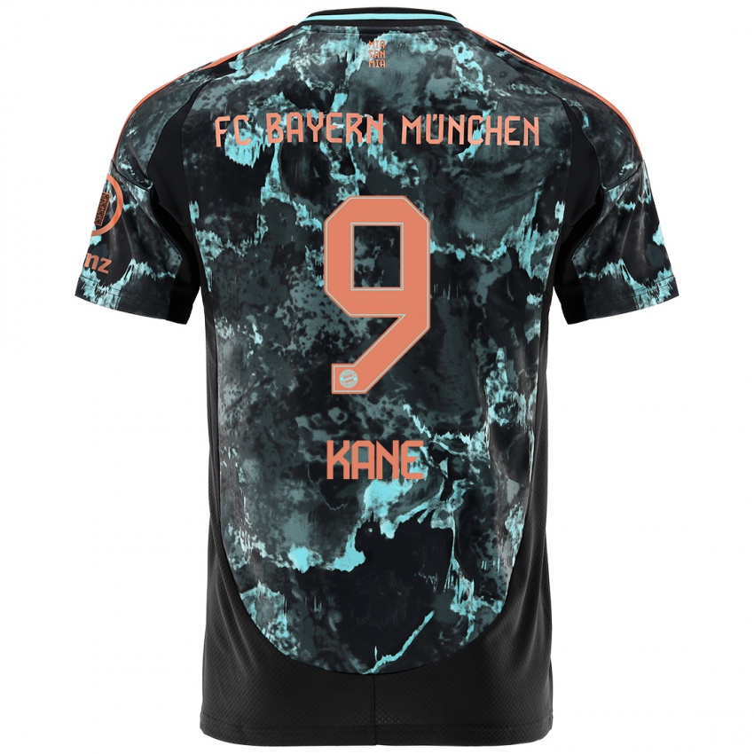 Mujer Camiseta Harry Kane #9 Negro 2ª Equipación 2024/25 La Camisa México