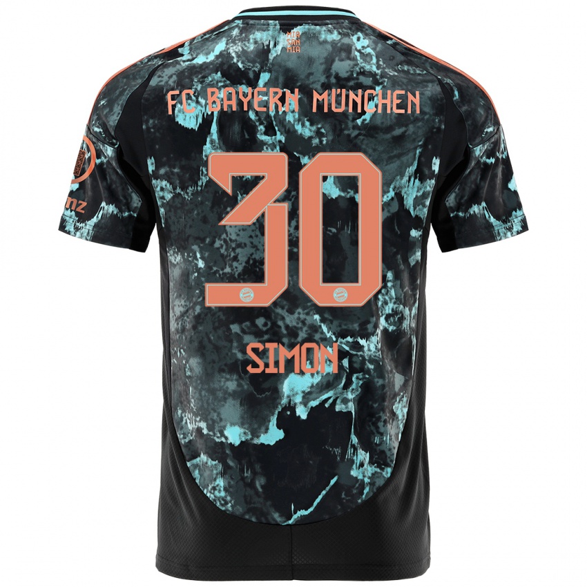 Mujer Camiseta Carolin Simon #30 Negro 2ª Equipación 2024/25 La Camisa México