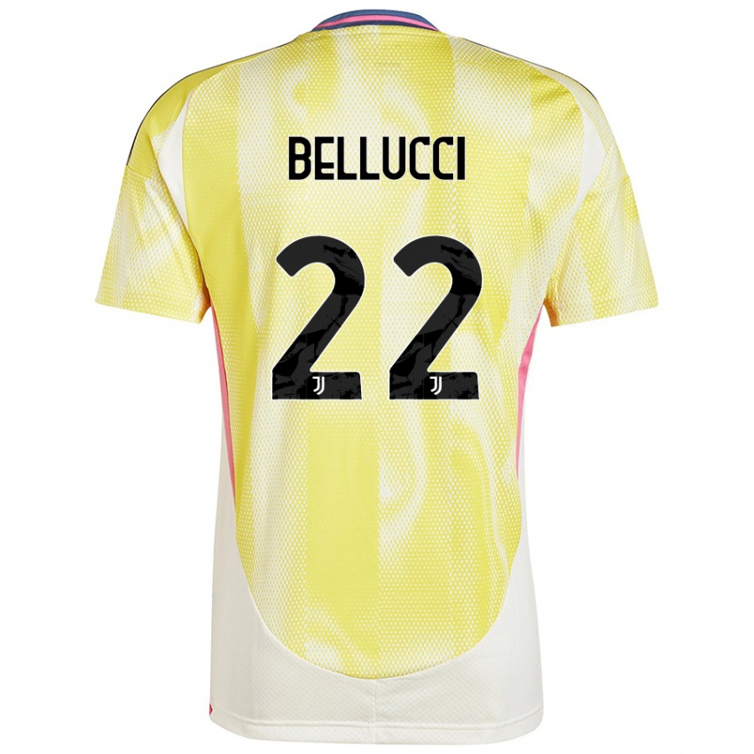 Mujer Camiseta Melissa Bellucci #22 Amarillo Solar 2ª Equipación 2024/25 La Camisa México