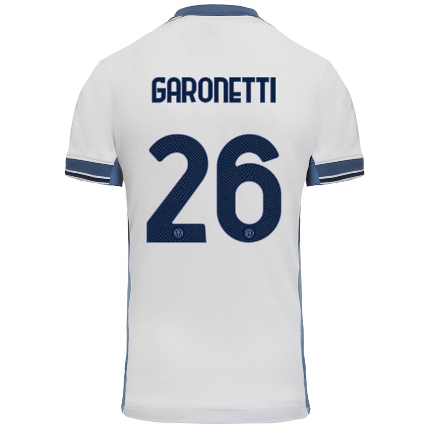 Mujer Camiseta Gabriele Garonetti #26 Blanco Gris 2ª Equipación 2024/25 La Camisa México