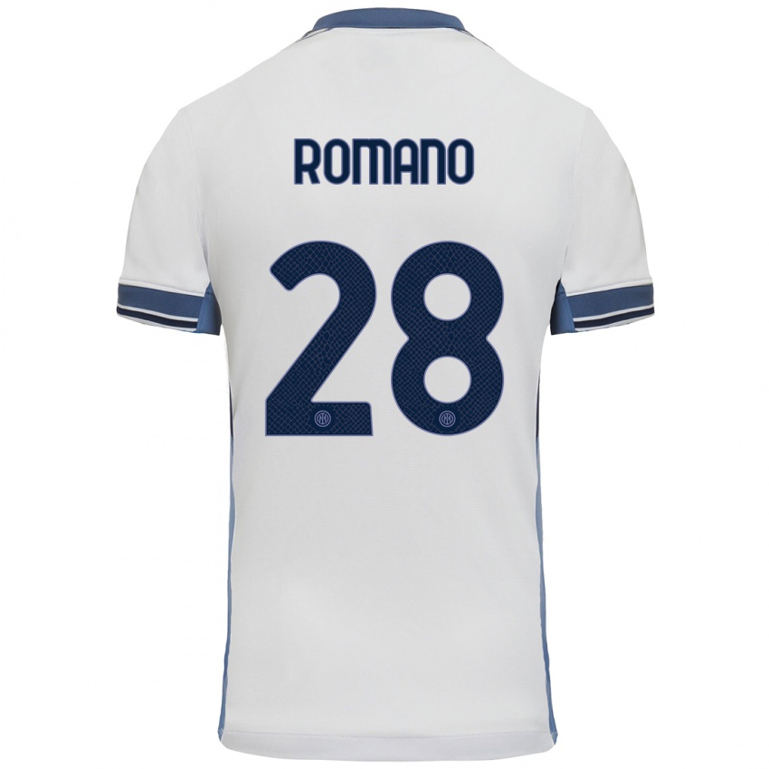 Mujer Camiseta Thiago Romano #28 Blanco Gris 2ª Equipación 2024/25 La Camisa México