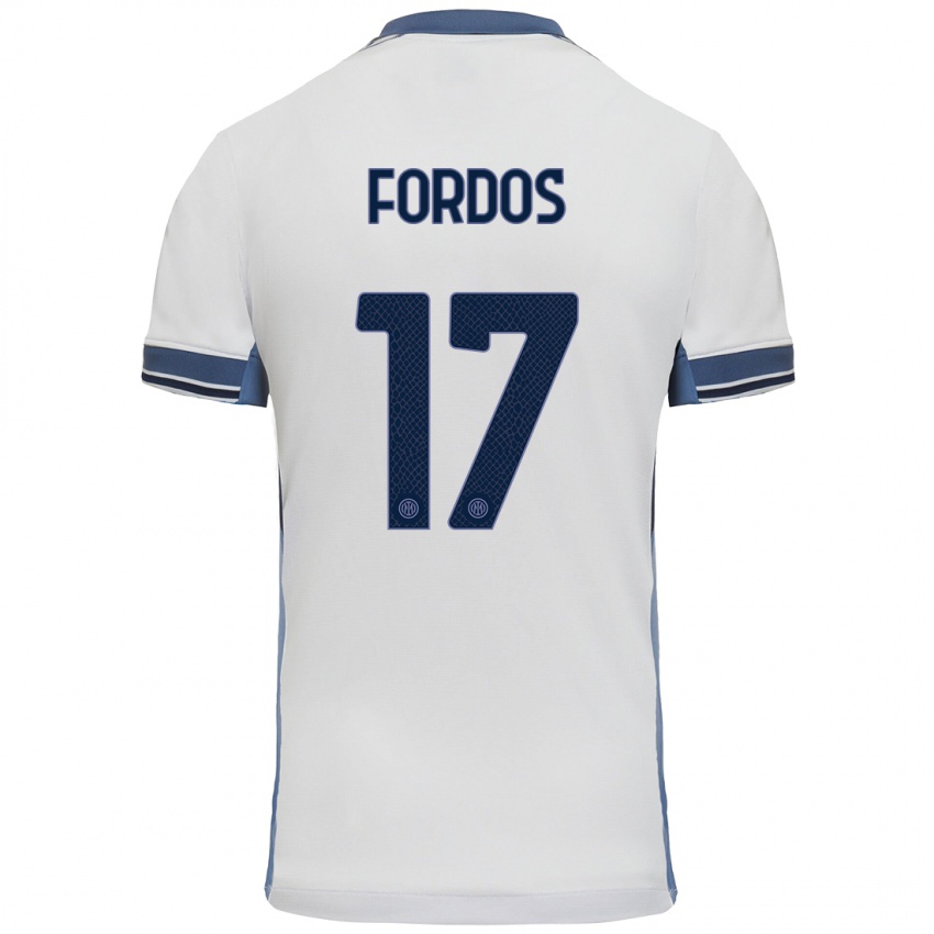 Mujer Camiseta Beatrix Fördős #17 Blanco Gris 2ª Equipación 2024/25 La Camisa México