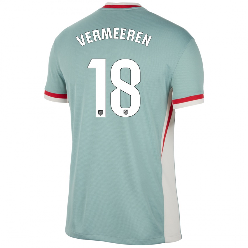 Mujer Camiseta Arthur Vermeeren #18 Beige Claro Azul 2ª Equipación 2024/25 La Camisa México