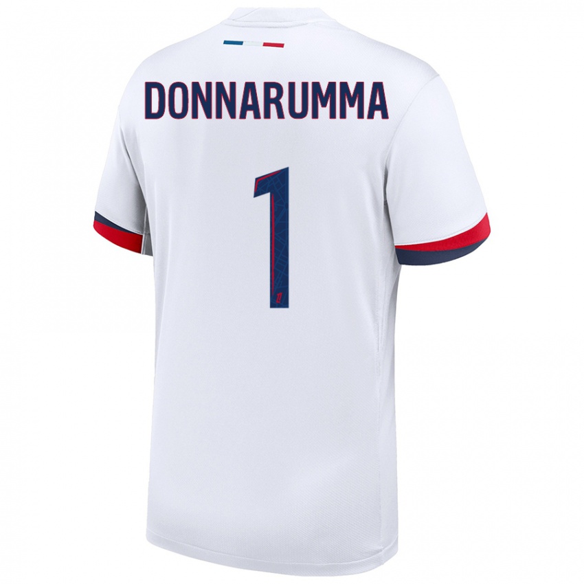 Mujer Camiseta Gianluigi Donnarumma #1 Blanco Azul Rojo 2ª Equipación 2024/25 La Camisa México