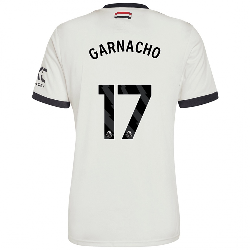 Mujer Camiseta Alejandro Garnacho #17 Blanquecino Equipación Tercera 2024/25 La Camisa México