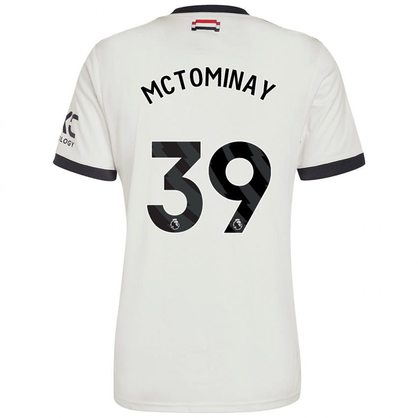 Mujer Camiseta Scott Mctominay #39 Blanquecino Equipación Tercera 2024/25 La Camisa México