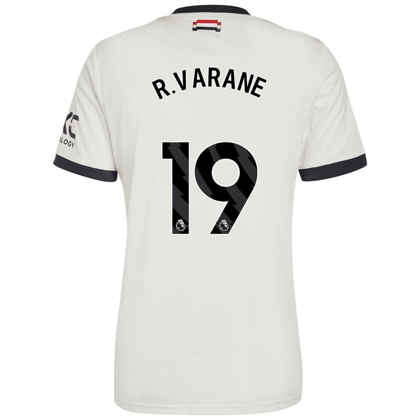 Mujer Camiseta Raphael Varane #19 Blanquecino Equipación Tercera 2024/25 La Camisa México