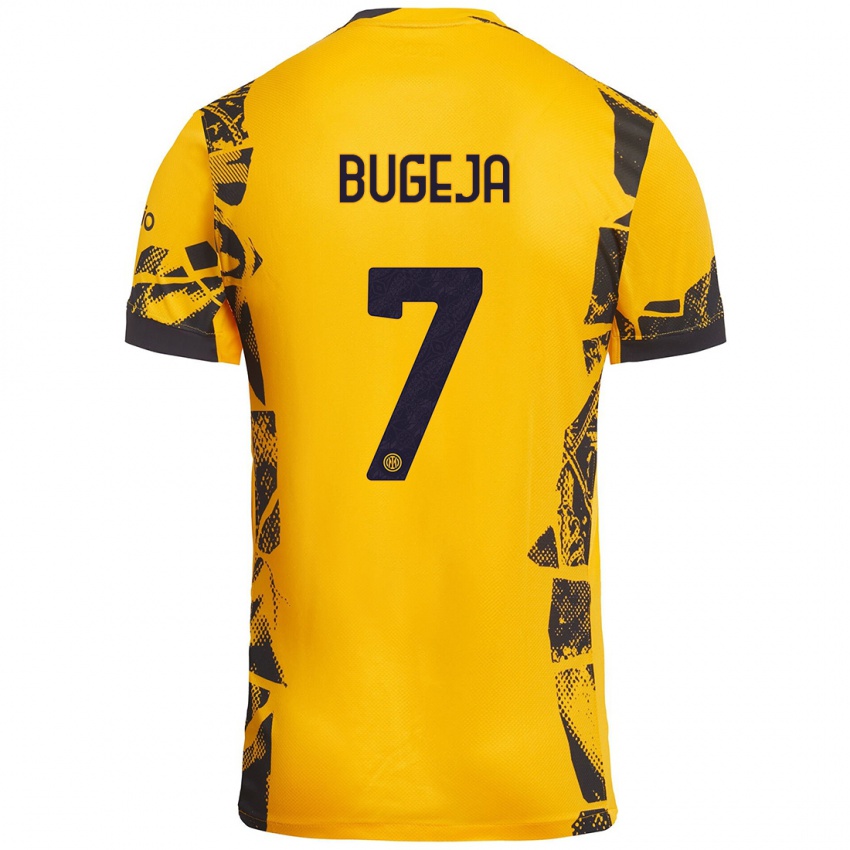 Mujer Camiseta Haley Bugeja #7 Dorado Negro Equipación Tercera 2024/25 La Camisa México