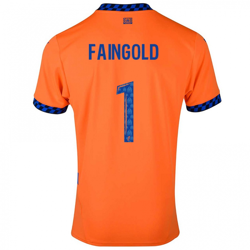 Mujer Camiseta Abbie Faingold #1 Naranja Azul Oscuro Equipación Tercera 2024/25 La Camisa México