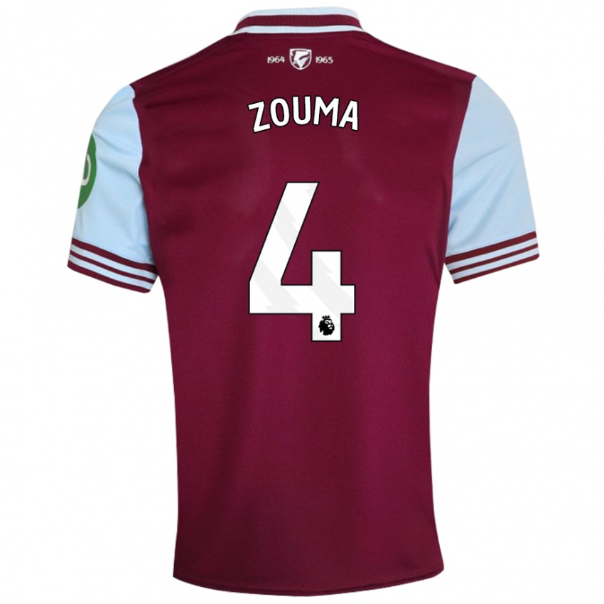 Niño Camiseta Kurt Zouma #4 Rojo Oscuro 1ª Equipación 2024/25 La Camisa México