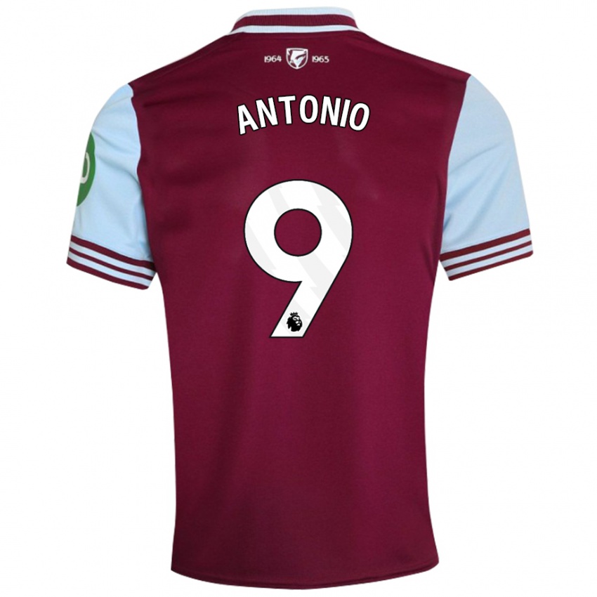 Niño Camiseta Michail Antonio #9 Rojo Oscuro 1ª Equipación 2024/25 La Camisa México