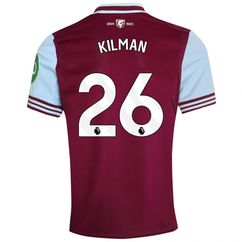 Niño Camiseta Max Kilman #26 Rojo Oscuro 1ª Equipación 2024/25 La Camisa México