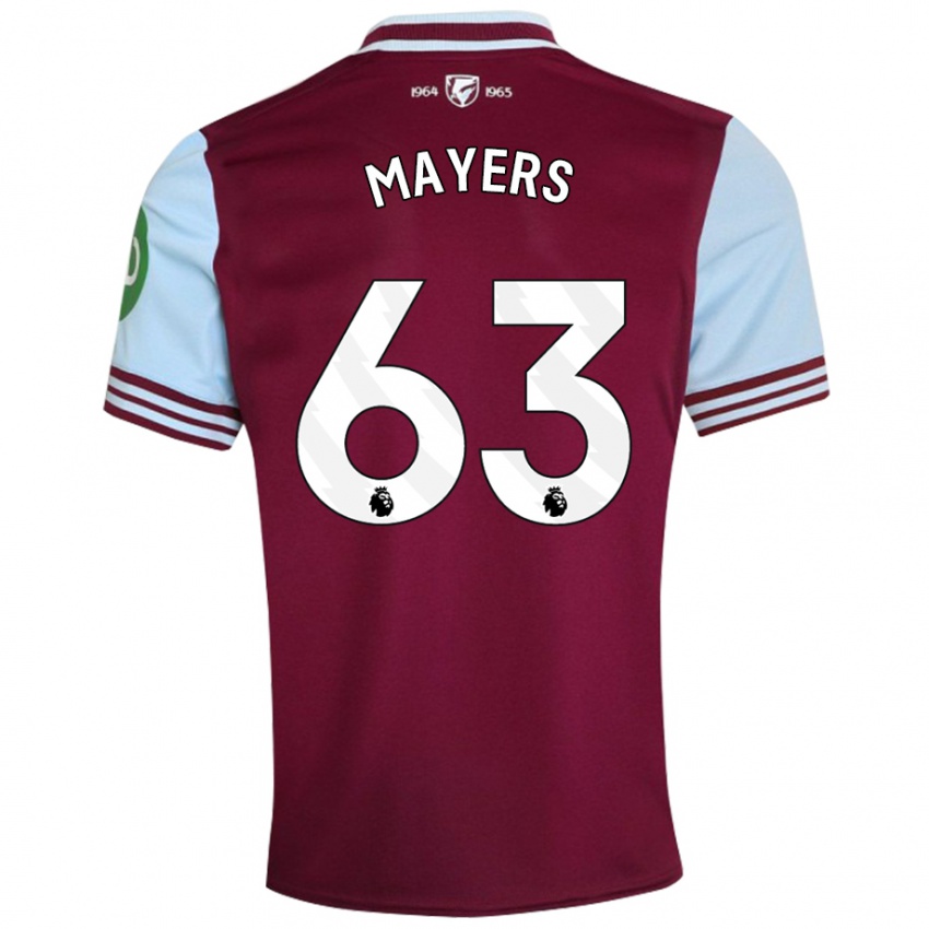 Niño Camiseta Ezra Mayers #63 Rojo Oscuro 1ª Equipación 2024/25 La Camisa México