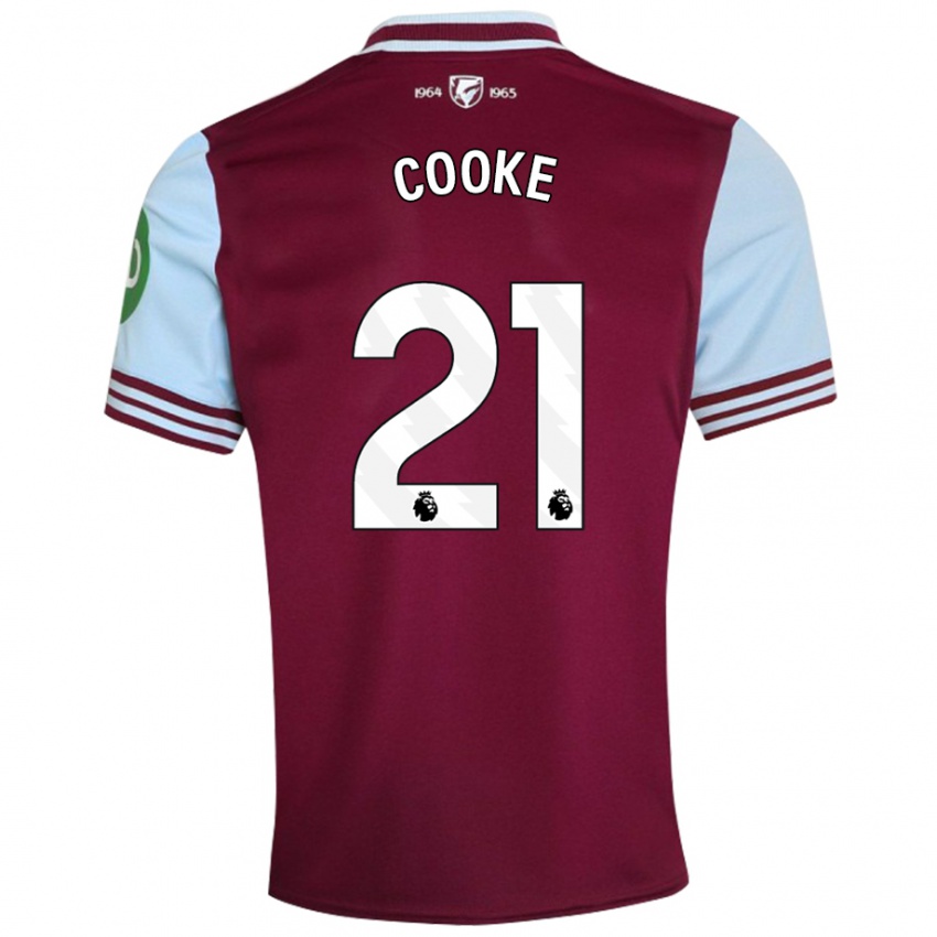 Niño Camiseta Shannon Cooke #21 Rojo Oscuro 1ª Equipación 2024/25 La Camisa México