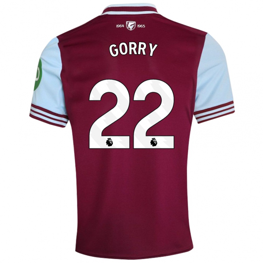 Niño Camiseta Katrina Gorry #22 Rojo Oscuro 1ª Equipación 2024/25 La Camisa México