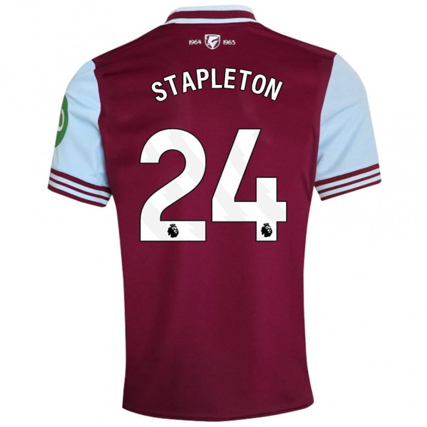 Niño Camiseta Jessie Stapleton #24 Rojo Oscuro 1ª Equipación 2024/25 La Camisa México