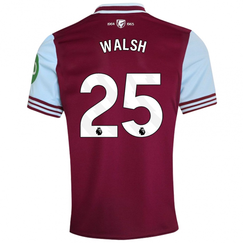 Niño Camiseta Megan Walsh #25 Rojo Oscuro 1ª Equipación 2024/25 La Camisa México