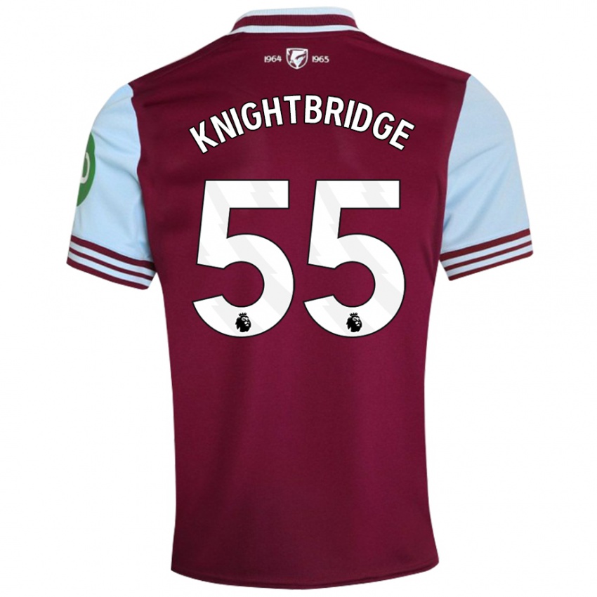 Niño Camiseta Jacob Knightbridge #55 Rojo Oscuro 1ª Equipación 2024/25 La Camisa México