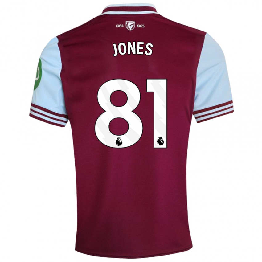 Niño Camiseta Liam Jones #81 Rojo Oscuro 1ª Equipación 2024/25 La Camisa México