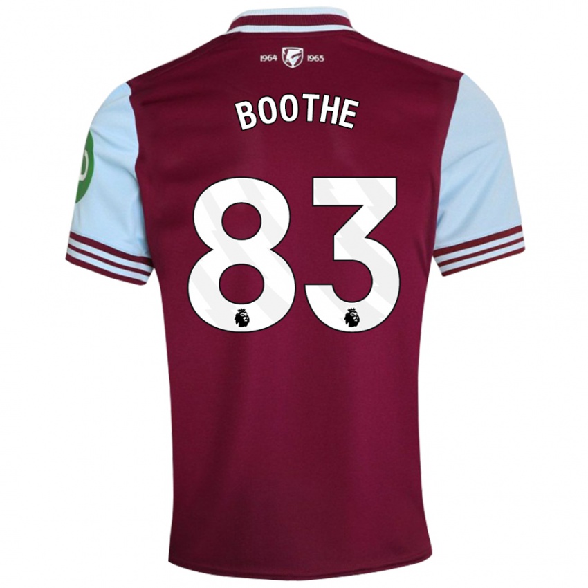 Niño Camiseta Sebastian Boothe #83 Rojo Oscuro 1ª Equipación 2024/25 La Camisa México