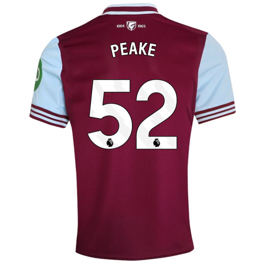 Niño Camiseta Lennon Peake #52 Rojo Oscuro 1ª Equipación 2024/25 La Camisa México