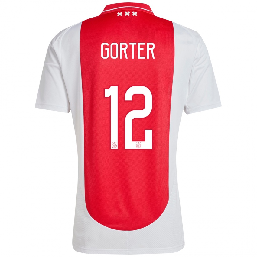 Niño Camiseta Jay Gorter #12 Rojo Blanco 1ª Equipación 2024/25 La Camisa México