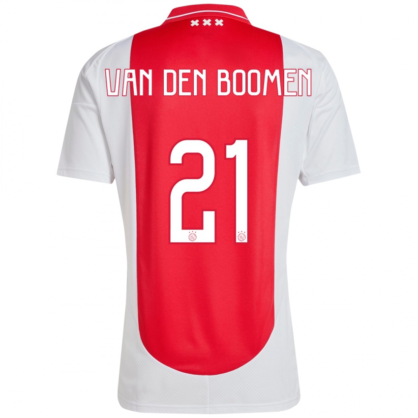 Niño Camiseta Branco Van Den Boomen #21 Rojo Blanco 1ª Equipación 2024/25 La Camisa México