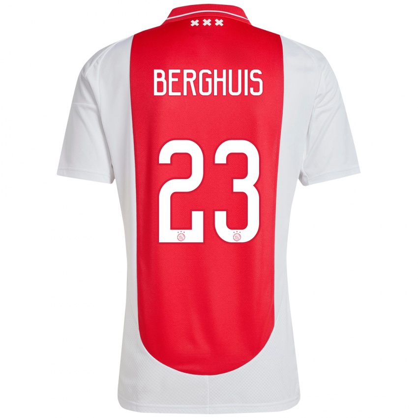 Niño Camiseta Steven Berghuis #23 Rojo Blanco 1ª Equipación 2024/25 La Camisa México