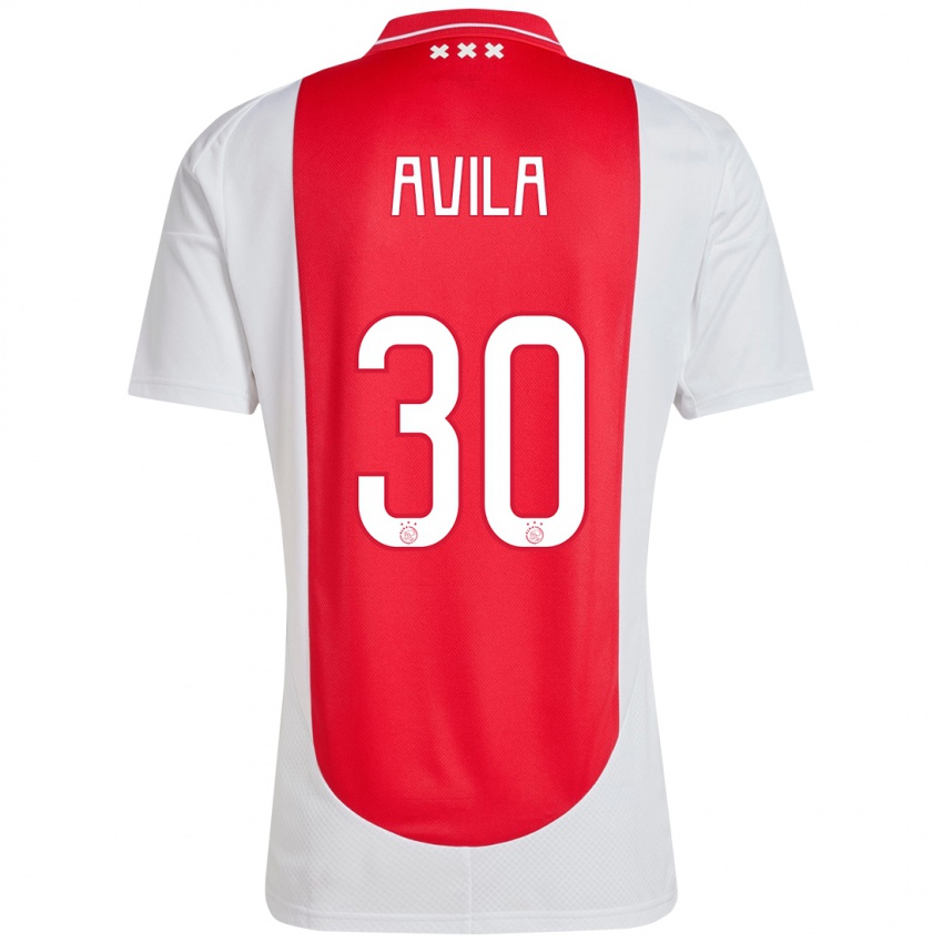 Niño Camiseta Gastón Ávila #30 Rojo Blanco 1ª Equipación 2024/25 La Camisa México