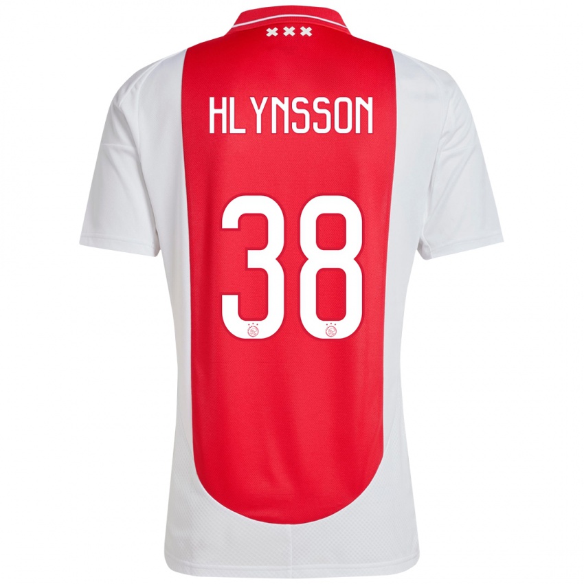 Niño Camiseta Kristian Hlynsson #38 Rojo Blanco 1ª Equipación 2024/25 La Camisa México