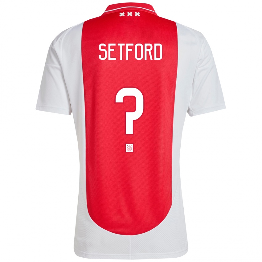 Niño Camiseta Charlie Setford #0 Rojo Blanco 1ª Equipación 2024/25 La Camisa México