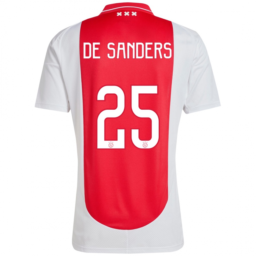 Niño Camiseta Kay-Lee De Sanders #25 Rojo Blanco 1ª Equipación 2024/25 La Camisa México