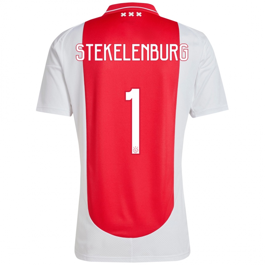 Niño Camiseta Maarten Stekelenburg #1 Rojo Blanco 1ª Equipación 2024/25 La Camisa México