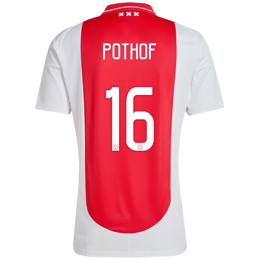 Niño Camiseta Isa Pothof #16 Rojo Blanco 1ª Equipación 2024/25 La Camisa México