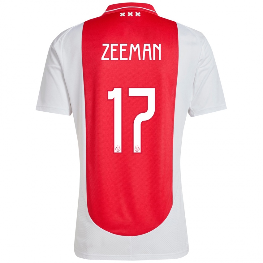 Niño Camiseta Kelly Zeeman #17 Rojo Blanco 1ª Equipación 2024/25 La Camisa México