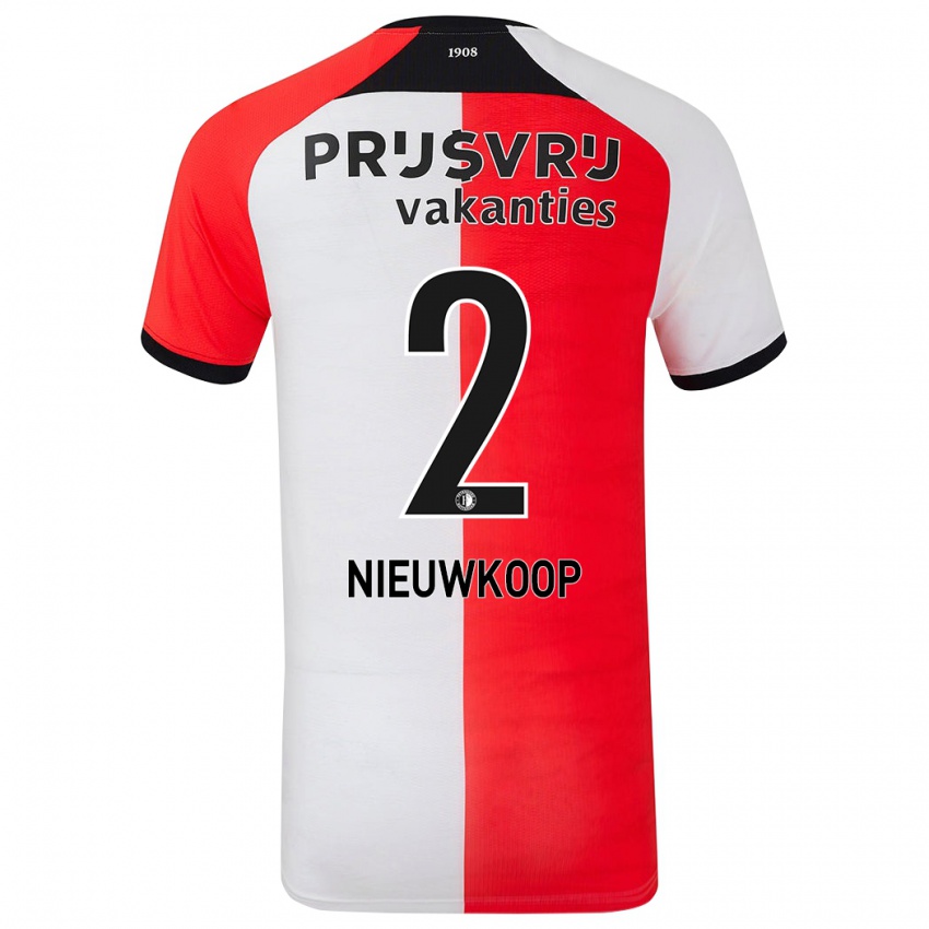 Niño Camiseta Bart Nieuwkoop #2 Rojo Blanco 1ª Equipación 2024/25 La Camisa México