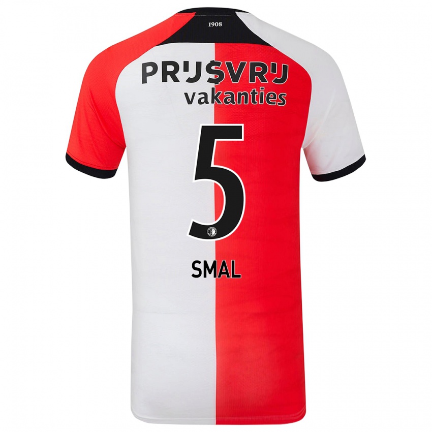 Niño Camiseta Gijs Smal #5 Rojo Blanco 1ª Equipación 2024/25 La Camisa México