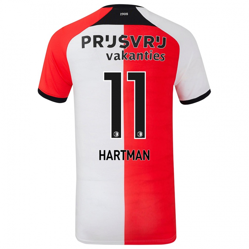 Niño Camiseta Quilindschy Hartman #11 Rojo Blanco 1ª Equipación 2024/25 La Camisa México