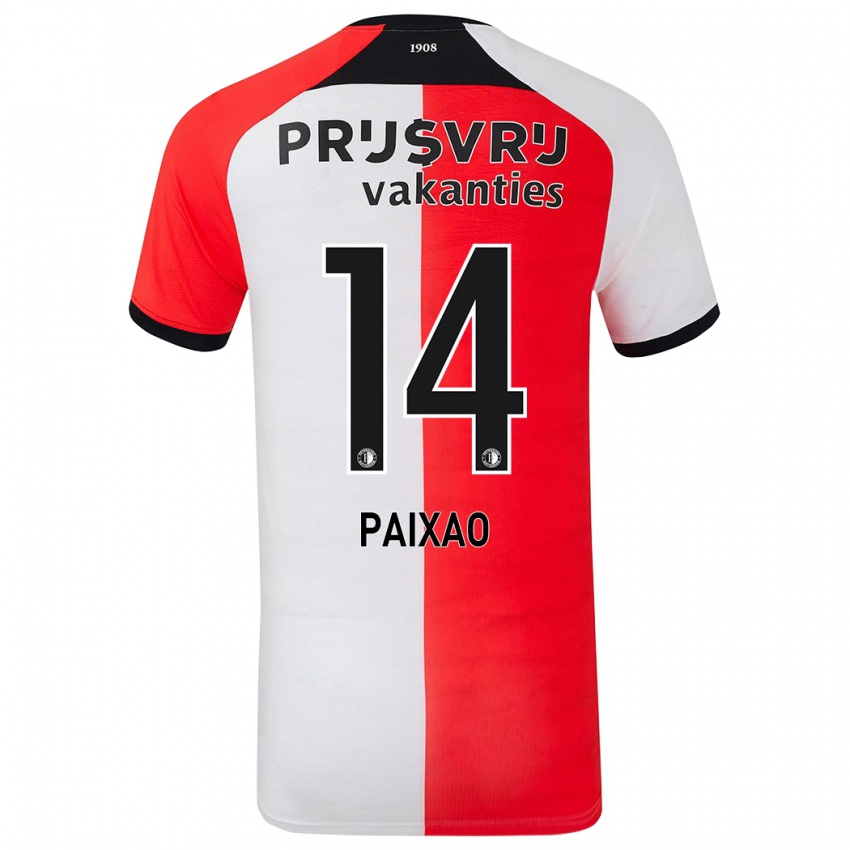 Niño Camiseta Igor Paixão #14 Rojo Blanco 1ª Equipación 2024/25 La Camisa México