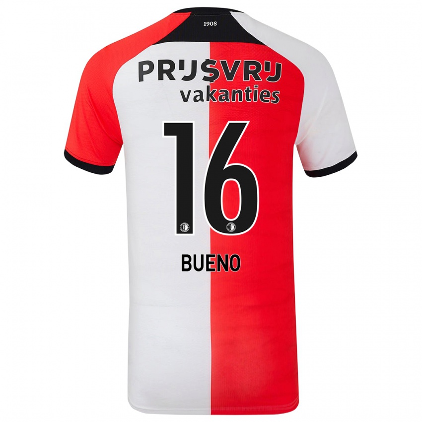 Niño Camiseta Hugo Bueno #16 Rojo Blanco 1ª Equipación 2024/25 La Camisa México