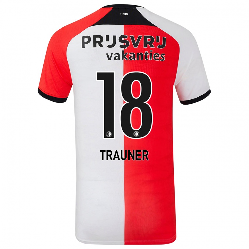 Niño Camiseta Gernot Trauner #18 Rojo Blanco 1ª Equipación 2024/25 La Camisa México