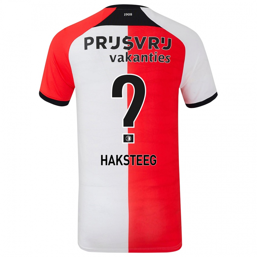 Niño Camiseta Tim Haksteeg #0 Rojo Blanco 1ª Equipación 2024/25 La Camisa México