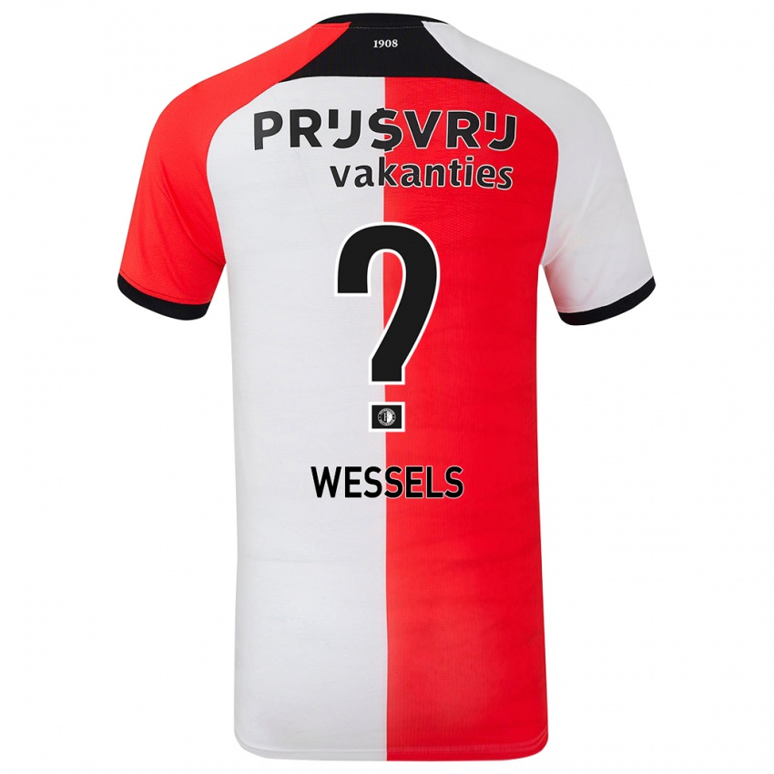 Niño Camiseta Tijme Wessels #0 Rojo Blanco 1ª Equipación 2024/25 La Camisa México