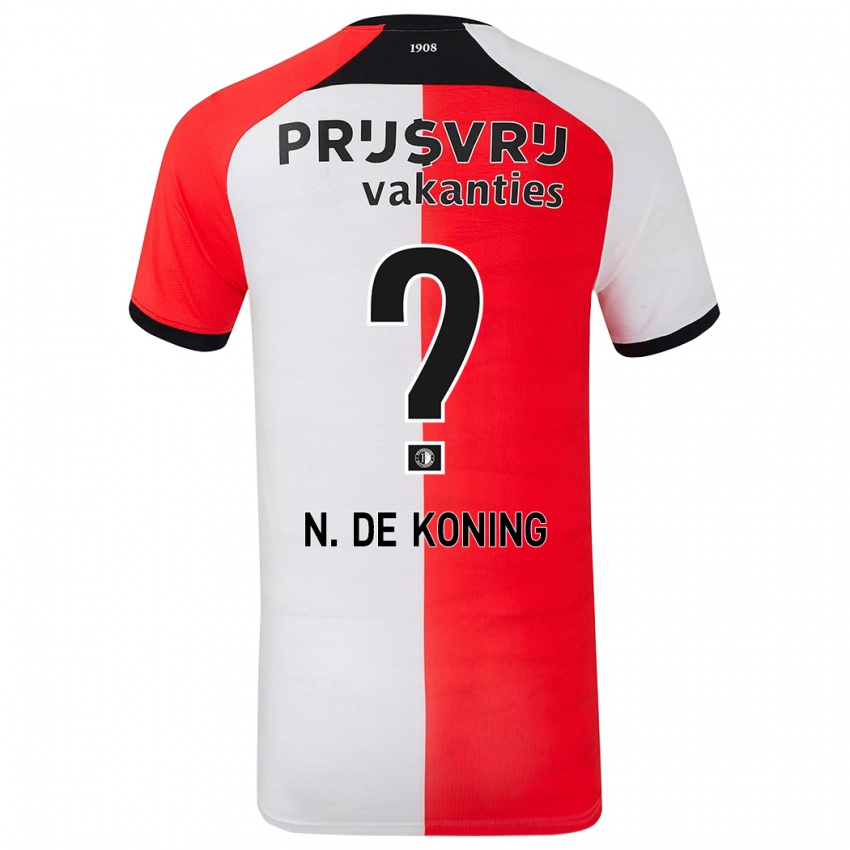 Niño Camiseta Nick De Koning #0 Rojo Blanco 1ª Equipación 2024/25 La Camisa México