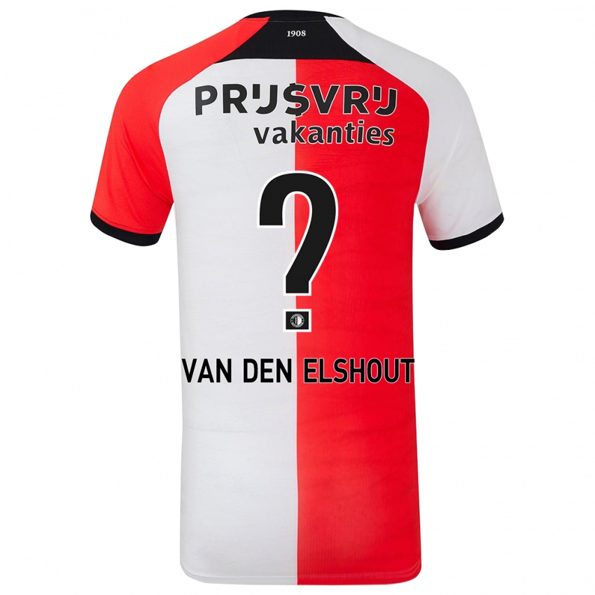 Niño Camiseta Tobias Van Den Elshout #0 Rojo Blanco 1ª Equipación 2024/25 La Camisa México