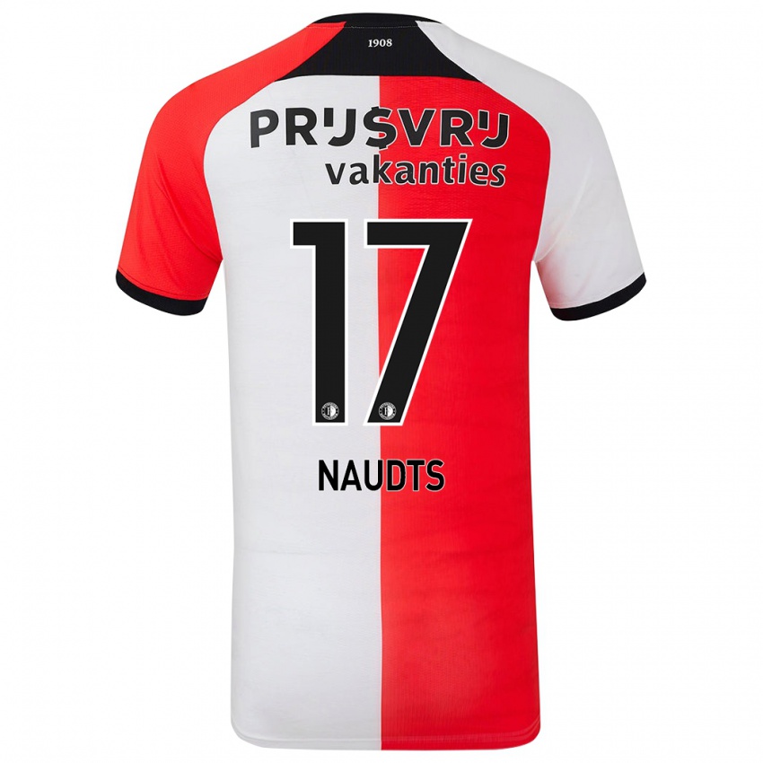 Niño Camiseta Jamir Naudts #17 Rojo Blanco 1ª Equipación 2024/25 La Camisa México