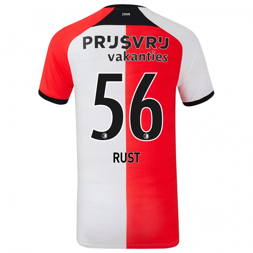 Niño Camiseta Fabiano Rust #56 Rojo Blanco 1ª Equipación 2024/25 La Camisa México